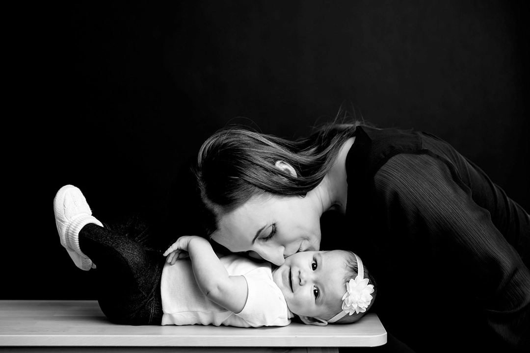 Black & White baby portrait photography by paperbunny studios, Edmonton