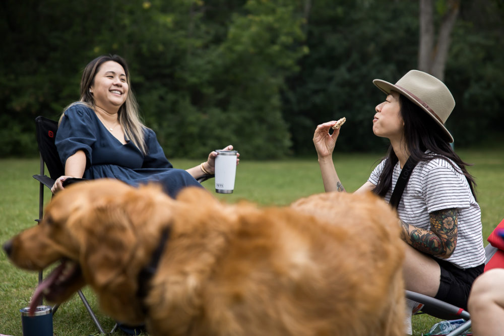 Documentary family reunion photography of grown ups enjoying time together by Paper Bunny Studios Edmonton